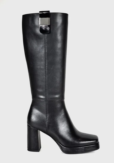 BOTA MUJER CUERO SALVIA NEGRO - 4