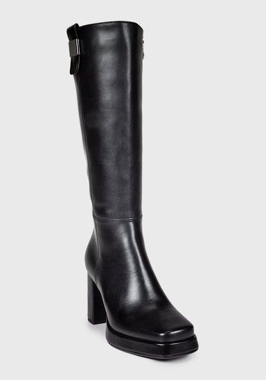 BOTA MUJER CUERO SALVIA NEGRO - 5