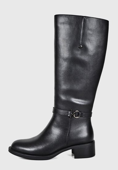 BOTA CUERO AUKA NEGRO - 2