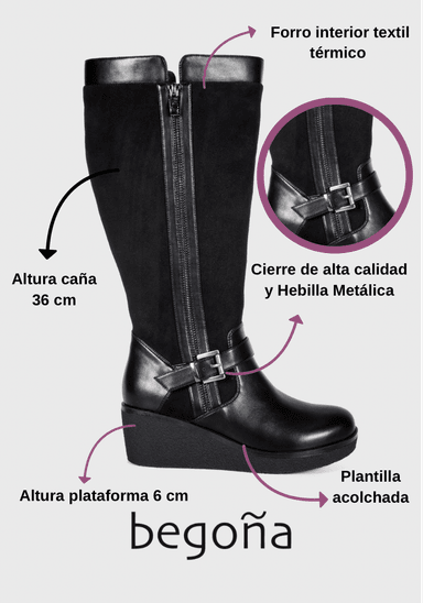 BOTA MUJER ALFIA NEGRO ANCHO XL - 3