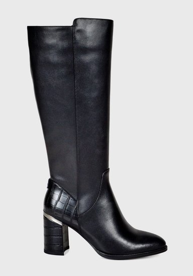BOTA MUJER CUERO AMARULA NEGRO - 4