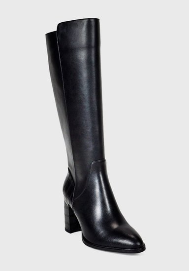 BOTA MUJER CUERO AMARULA NEGRO - 5