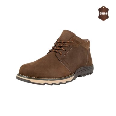 BOTIN DE CUERO BOJA CAFE LONDON ADIXT - 1