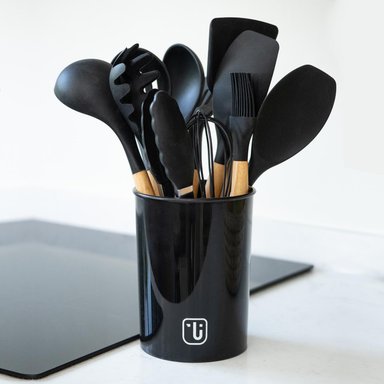 PACK BATERÍA COPPER 7PZ + SET 12 UTENSILIOS NEGRO SIMPLIT - 6