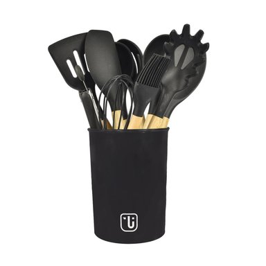 PACK BATERÍA COPPER 7PZ + SET 12 UTENSILIOS NEGRO SIMPLIT - 8