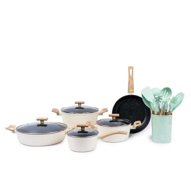 BATERIA COCINA SAVANNAH 9PZS + SET 12 UTENSILIOS CALIPSO - 1