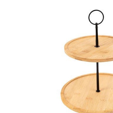SOPORTE PARA POSTRES 2 NIVELES BAMBU 25 CM 5FIVE - 4