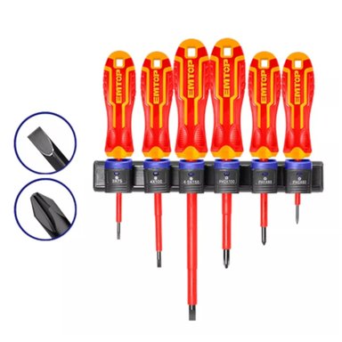 KIT 6 DESTORNILLADORES AISLADOS 1000V EMTOP ESSTJS061 - 2