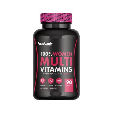 SUPLEMENTO FOODTECH 100% WOMEN MULTIVITAMINS CAPSULAS 90 UN - 1