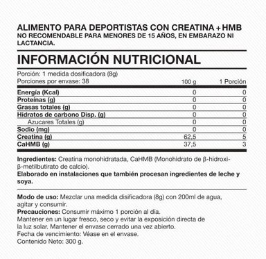 CREATINE + HMB 3000MG 300ML - FOODTECH - 2