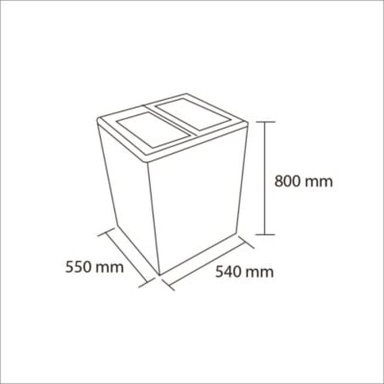 CONGELADOR DUAL TAPA VIDRIO 100 LTS. SD100 - 2
