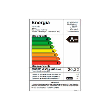 REFRIGERADOR NO FROST 196 LT. FC2-261 - 3