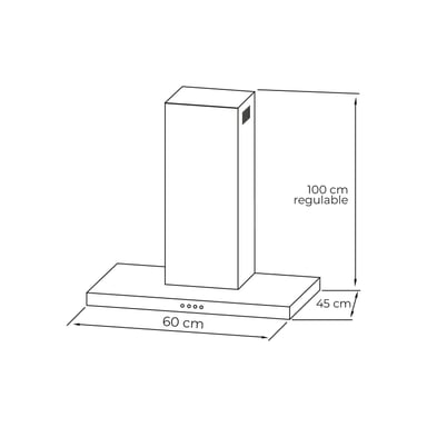 CAMPANA RECTANGULAR ACERO INOX 60CM - 6