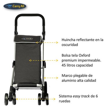 CARRITO DE COMPRAS PREMIUM PLEGABLE FERIA GYMPIE 55 LITROS - 2