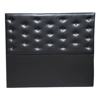 RESPALDO MUEBLES RIMAR 2 PLAZAS ECO CUERO NEGRO - 1