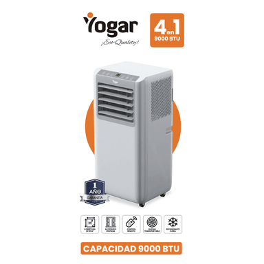 AIRE ACONDICIONADO PORTÁTIL 4EN1 ECO 9000 BTU FRÍO Y CALOR YOGAR - 2