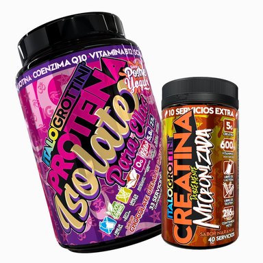 PROTEINA ITALO GROTTINI ELLAS CASTAÑA POLVO + CREATINA 40SV NARANJA - 1