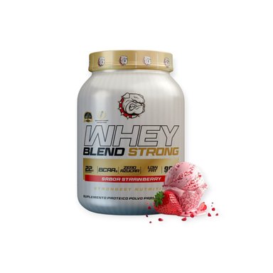 PROTEINA WHEY BLEND FRUTILLA STRONGEST 900 GR - 1