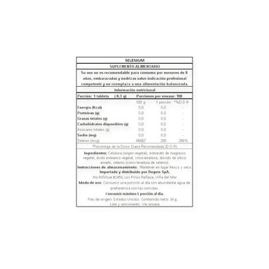SELENIO NATURE'S TRUTH 200 MCG TABLETAS 100 UN - 2