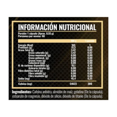 CAFEINA ANHYDROUS 300MG 60 CAPSULAS - STRONGEST - 2
