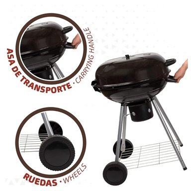 PARRILLA A CARBON MODELO ALGARROBO REDONDA - 8