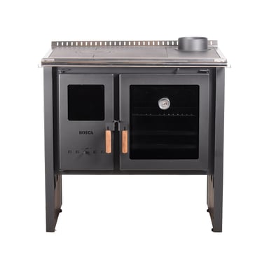 PACK COCINA A LEÑA BOSCA HESTIA 90 CHARCOAL + KIT BASE - 5