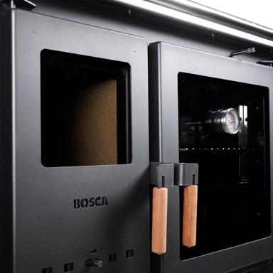 PACK COCINA A LEÑA BOSCA HESTIA 90 CHARCOAL + KIT BASE - 9