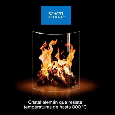 PACK CALEFACTOR A LEÑA GOLD 500 CHARCOAL BLACK VISION + KIT DE INSTALACION - 9