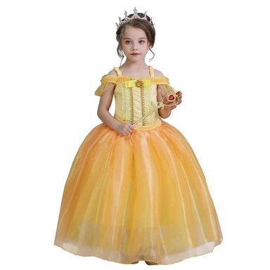 DISFRAZ PRINCESAS BELLA NIÑA DISNEY LA BELLA Y LA BESTIA - 1