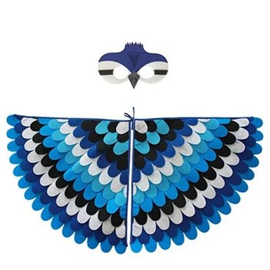 DISFRAZ INFANTIL COSPLAY PAJARO AVE AZUL NIÑOS JUEGOS ROL - 1