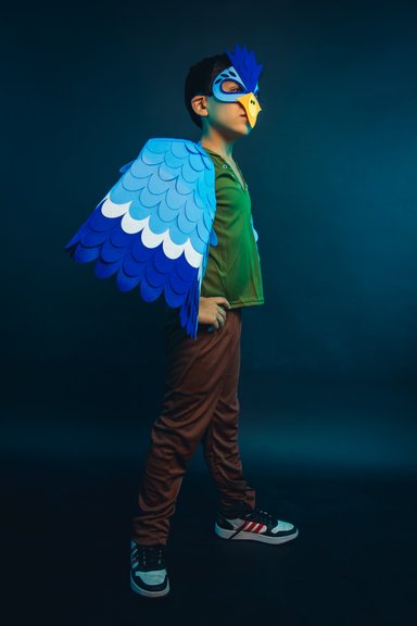 DISFRAZ INFANTIL COSPLAY PAJARO AVE AZUL NIÑOS JUEGOS ROL - 2