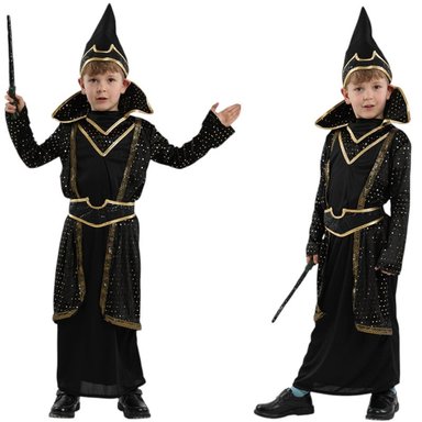 DISFRAZ INFANTIL MAGO OSCURO HECHIERO MEDIEVAL - 3