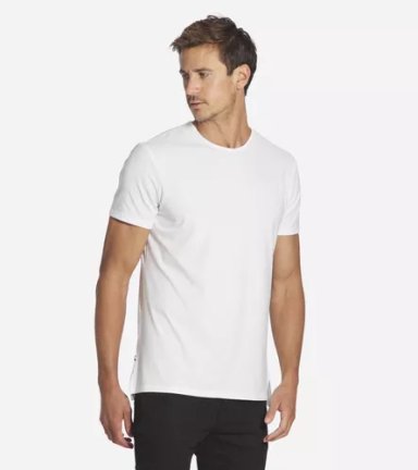 POLERA ALGODON MC HOMBRE COLOR BLANCO TALLA S - 1