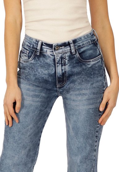 JEANS ALGODÓN FLARE MUJER DIVINO JEANS AZUL BRENDA I - 40 - 3
