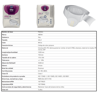 PAÑALES ADULTO ABENA SLIP BARIATRIC XXL2 EXTRA GRANDES - 4