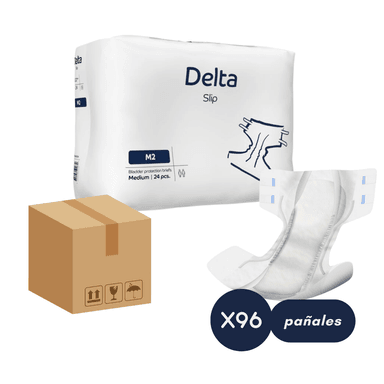 CAJA PAÑALES ADULTOS ABENA DELTA SLIP M2, 2200ML, 96 UNIDADES - 1