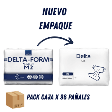 CAJA PAÑALES ADULTOS ABENA DELTA SLIP M2, 2200ML, 96 UNIDADES - 2