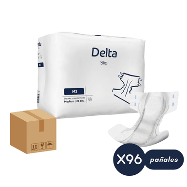 CAJA PAÑALES ADULTOS ABENA DELTA SLIP M3, 2800ML. - 96 PAÑALES - 1