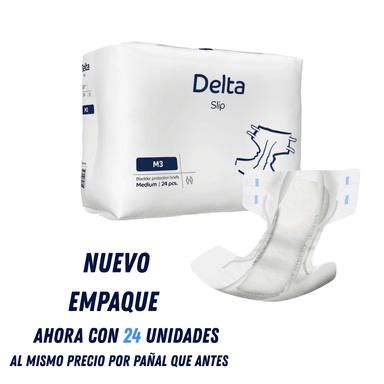 CAJA PAÑALES ADULTOS ABENA DELTA SLIP M3, 2800ML. - 96 PAÑALES - 3