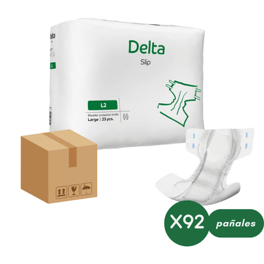 CAJA PAÑALES ADULTO ABENA DELTA SLIP L2, LARGE, 2700ML. 92 UNIDADES. - 1