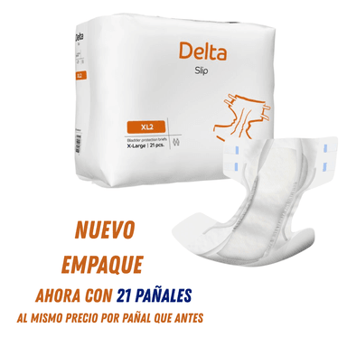 PACK X 3 PAÑALES ADULTO ABENA DELTA SLIP XL2, 3200ML. 63 UNIDADES. - 3