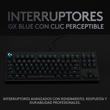 TECLADO GAMER LOGITECH G PRO QWERTY GX BLUE CLICKY INGLE S - 7