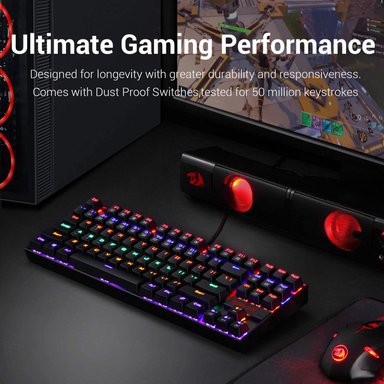 TECLADO GAMER REDRAGON KUMARA K552 RGB SW RED ESPAÑOL - 3