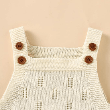 ENTERITO PARA BEBE KNIT SIN MANGAS CON SOMBRERO 80CM BLANCO - 4