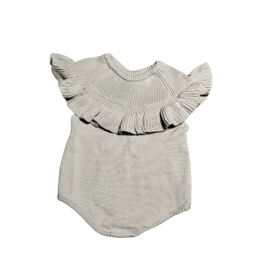 BODY DE ALGODON PARA BEBE TEJIDO A MANO 66 CM BEIGE - 2
