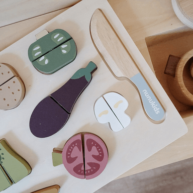 SET VERDURAS MADERA CON VELCRO - 2