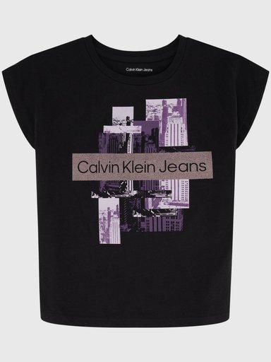 POLERA ALGODÓN NIÑA CALVIN KLEIN CITY COLLAGE - 1