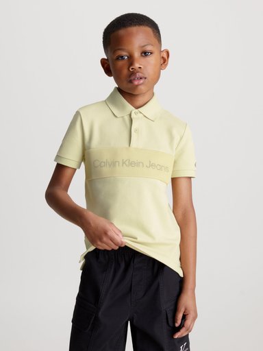 POLERA ALGODÓN NIÑO CALVIN KLEIN POLO LAYERED MESH - 1