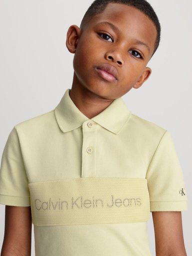 POLERA ALGODÓN NIÑO CALVIN KLEIN POLO LAYERED MESH - 4