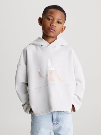 POLERÓN ALGODÓN NIÑO CALVIN KLEIN CON GORRO SWIRL MONOGRAM - 4